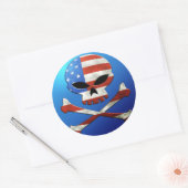 USA Skull Sticker (Envelop)