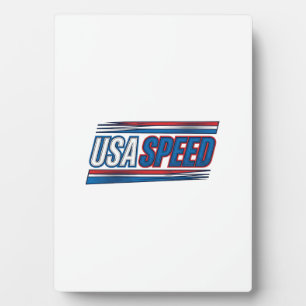 USA Snelheid Racing Patriottische Vintage Vector O Fotoplaat