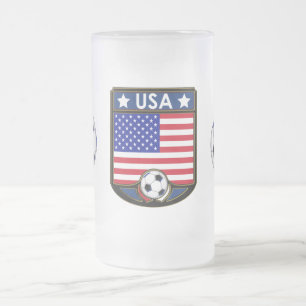 USA Soccer Frosted Beverage Stein Matglas Bierpul