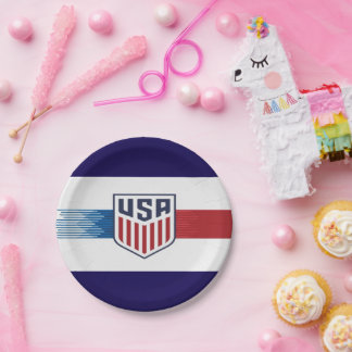 USA Soccer Party Paper Plate Papieren Bordje