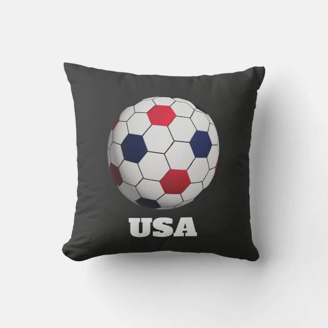 USA Soccer Throw Pillow Kussen (Voorkant)