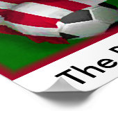 USA SOCCER, VRAI affiche de FOOTBALL (Coin)