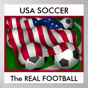 USA SOCCER, VRAI affiche de FOOTBALL