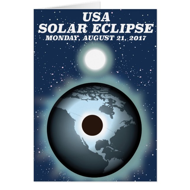 USA Solar Eclipse 2017 poster vintage (Devant)