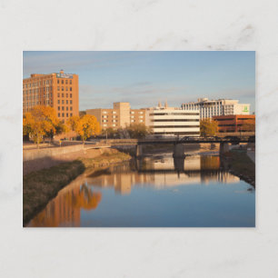 USA, South Dakota, Sioux Herfsten, City Skyline Briefkaart