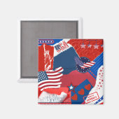 USA Souvenir Magnet Magneet (Voorkant / Achterkant)
