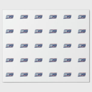 USA Speed Racing Patriottisch Vintage Vector Desig Cadeaupapier