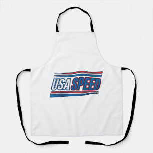 USA Speed Racing Patriottisch Vintage Vector Desig Schort
