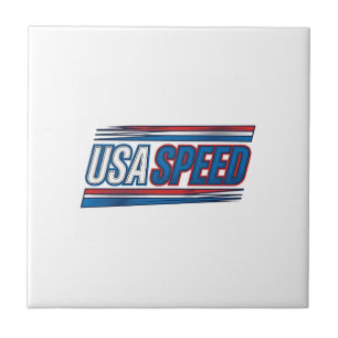 USA Speed Racing Patriottisch Vintage Vector Desig Tegeltje