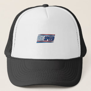 USA Speed Racing Patriottisch Vintage Vector Desig Trucker Pet