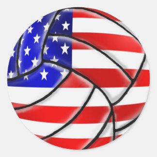 USA Sport - USA Volleybal Ronde Sticker