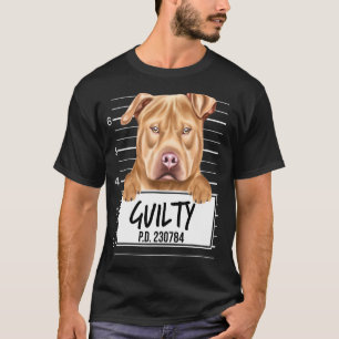 USA Staffordshire Terrier Mugshot Schuldige Hond T-shirt