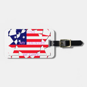 USA Star Spangled Love Mijn land van liefde Bagagelabel