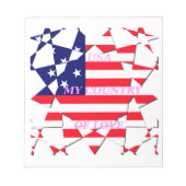 USA Star Spangled Love Mijn land van liefde Notitieblok (Voorkant)
