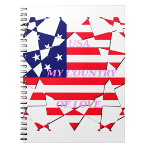 USA Star Spangled Love Mijn land van liefde Notitieboek