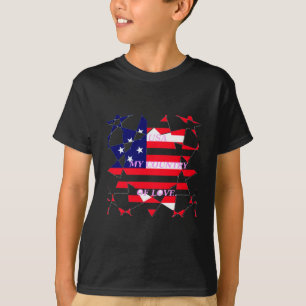USA Star Spangled Love Mijn land van liefde T-shirt