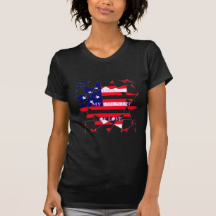 USA Star Spangled Love Mijn land van liefde T-shirt