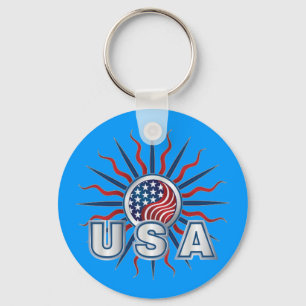 USA Starburst Yin Yang Sleutelhanger