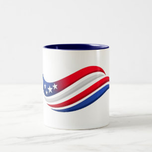 USA Stars & Stripes Golf Throw Kussen Rood Wit Tweekleurige Koffiemok