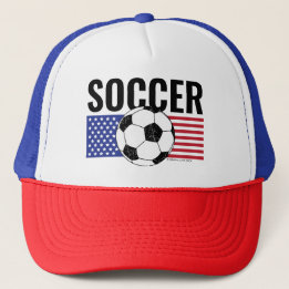 USA Stars & Stripes Voetbal Unisex Trucker Pet