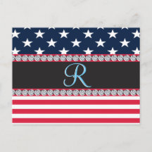 USA Sterren en Stripes Diamond Monogram