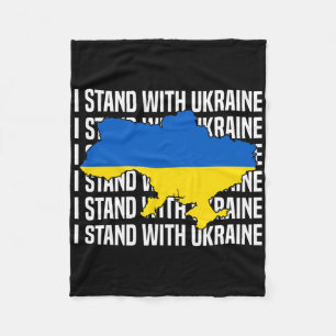 Usa Steun Oekraine Vlag Oekraïense Liefde Ik Sta W Fleece Deken