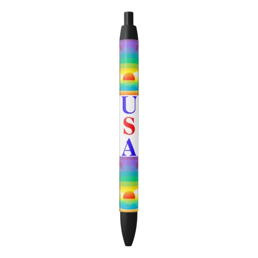 Usa Sunset Seaside Pen (Voorkant Verticaal)