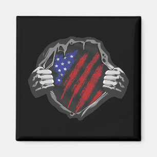 USA Superhelden Kostuum Vlag Magneet