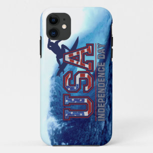 USA Surfer Independence Day iPhone 5 Coque