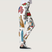 USA Symbolen Naadloos Patroon Leggings (Rechts)