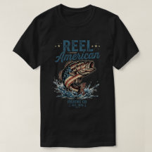 USA T-shirt: Reel Amerikaanse Visserij usa Vlag Ba