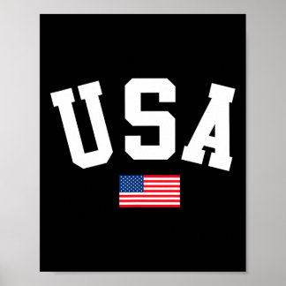 Usa T-shirt voor mannen vrouwen kinderen Amerikaan Poster