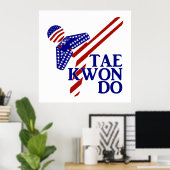 USA Taekwondo Kick (1) Poster (Thuiskantoor)