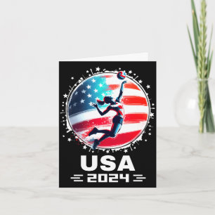 USA-team 2024 volleybalshirt voor mannen vrouwen k Kaart