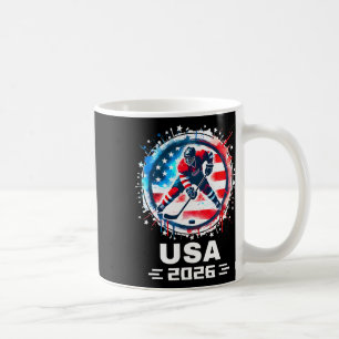 Usa Team 2026 Hockey Amerikaanse Vlag Vrouwen Mann Koffiemok
