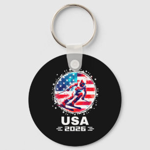 Usa-team 2026 skishirt voor mannen vrouwen kindere sleutelhanger