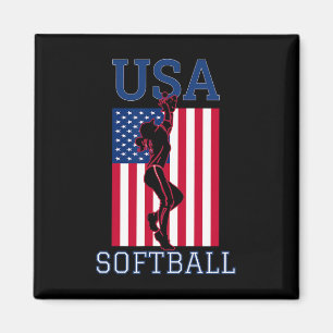 Usa Team Vrouwen Sport Patriottische Amerikaanse V Magneet