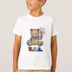 USA Teddy Beer Meisjes T-shirts