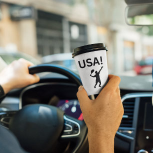 USA tennisser met stip als bal Papieren Bekers