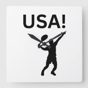 USA tennisser met stip als bal Vierkante Klok