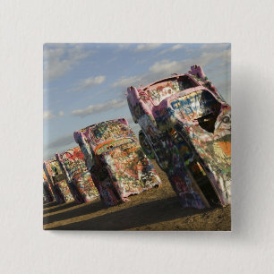 USA, TEXAS, Panhandle Area, Amarillo: Cadillac Vierkante Button 5,1 Cm