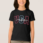 USA Text 4th Of July Design-62118 Tri-Blend Shirt (Voorkant)