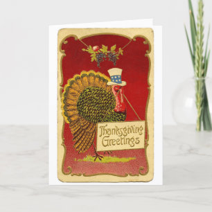 USA Thanksgiving Turkije Feestdagen Kaart