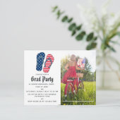 USA themed Afstuderen Photo Invitation Briefkaart (Staand voorkant)