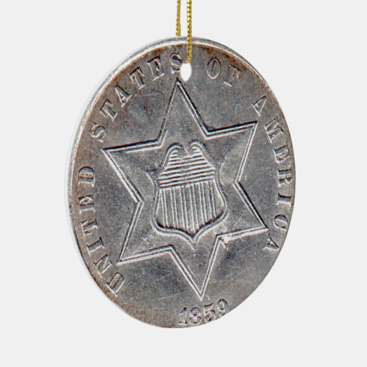 "USA three cent silver angle - Historical Ornament (Rechts)