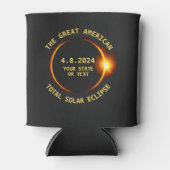 USA Totaal Solar Eclipse Party 4/8/2024 Aangepaste Blikjeskoeler (Voorkant)
