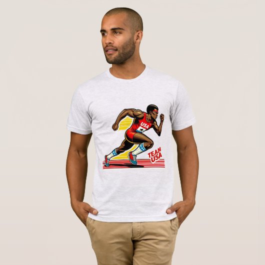 USA-TRACK EN FIELD 6 T-SHIRT (Voorkant volledig)