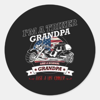 USA Triker Opa Trike Ronde Sticker