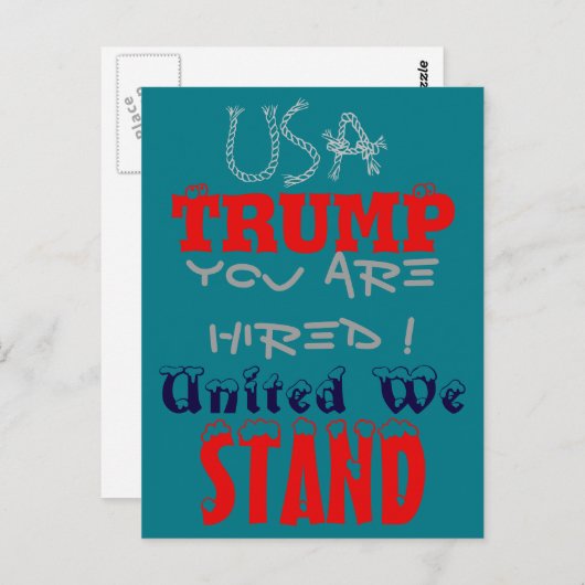 USA Trump: Je bent aangenomen! United We Stand Art Briefkaart (Voorkant / Achterkant)