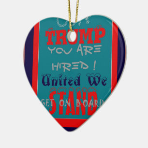 USA Trump: Je bent aangenomen! United We Stand Art Keramisch Ornament